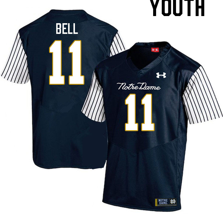 Youth #11 Micah Bell Notre Dame Fighting Irish College Football Jerseys Stitched-Alternate